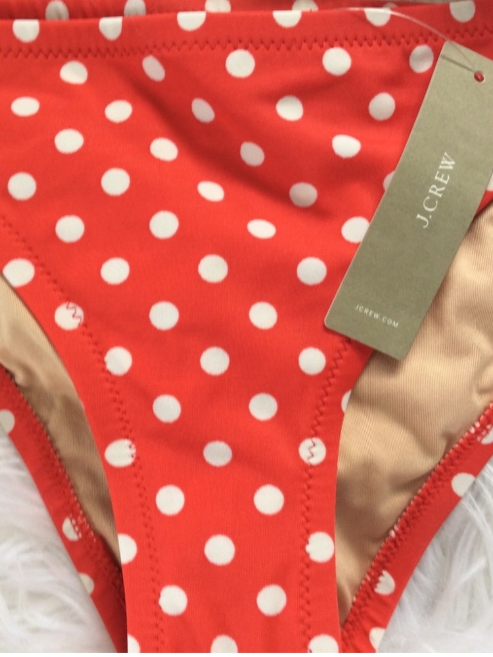 NWT J.CREW Polka Dot Hipster Bikini - Picture 3 of 5